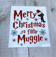 Merry Christmas Muggle Clear Cast