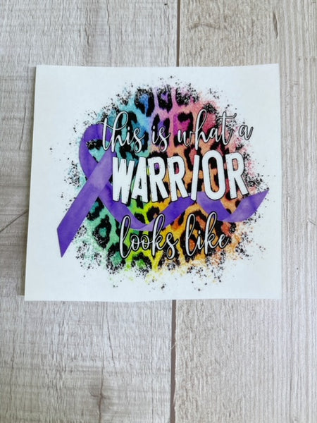 Warrior Purple Ribbon Clear Cast