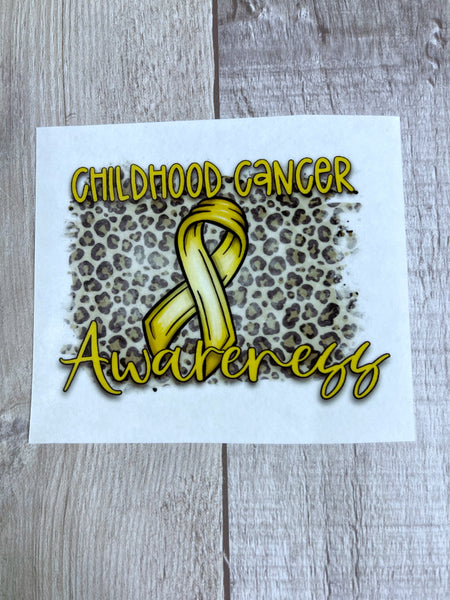 Childhood Cancer Cheetah Clear Cast