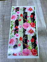 Green stripe floral 6x12 White Cast