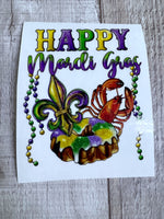 Happy Mardi Gras Clear Cast