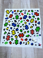 Puzzle Pieces 12x12 Clear Cast