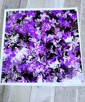 Purple Marble 12x12 white Cast