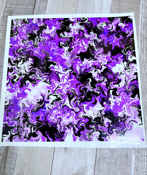 Purple Marble 12x12 white Cast