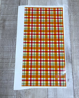 Orange/Red Plaid 6x12 Clear Cast