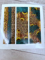 Leopard ,sunflower ,teals Pen Wrap Clear Cast