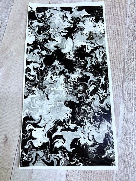 Black Marble 6x12 white Cast