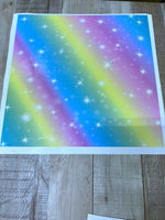 Rainbow diagonal 12x12 Clear Cast