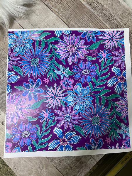 Purple Lilly 12x 12 Clear Cast