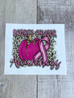 Breast Cancer pumpkin Cheetah Clear Cast