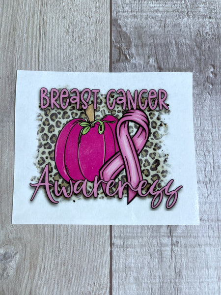 Breast Cancer pumpkin Cheetah Clear Cast