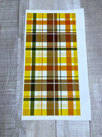 Yellow/Brown/Green Plaid 6x12 Clear Cast