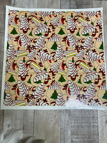 Small Christmas Tree Snacks 12x12 white Cast