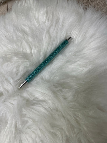 Teal/Silver Glitter Pen Blanks/ Epoxy Pens