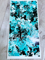 Turquoise Marble 6x12 Clear Cast