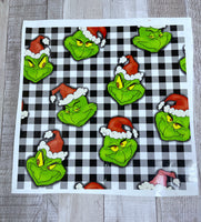 Grinch Plaid 12x12  Clear Cast