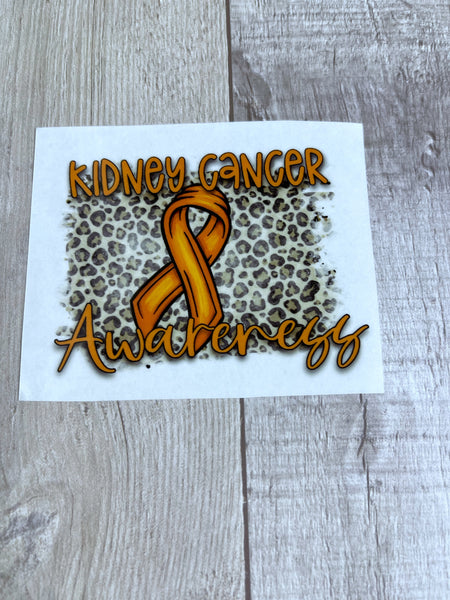 Kidney Cancer Cheetah Clear Cast