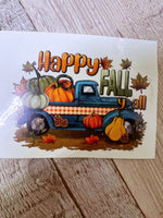 Wb Happy fall teal truck