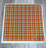 Orange / Red Plaid  Plaid 12x12  Clear Cast