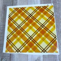 Yellow Fall Plaid12x12 Clear Cast