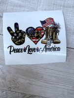 Peace love America  Clear Cast