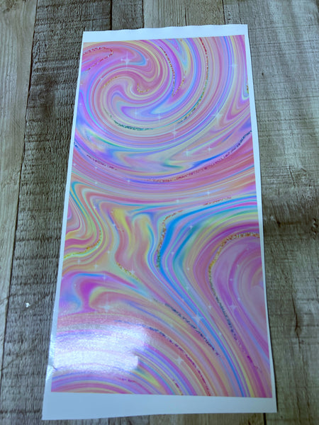 Rainbow swirl 6x12 White Cast