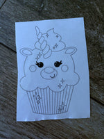 Color unicorn cupcake Clear Cast