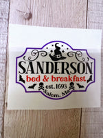 Sanderson Bed and Brealfast Clear Cast